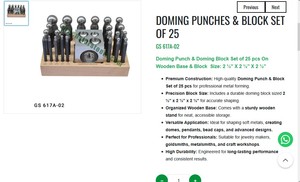 Kit de poinçonnage et de façonnage de bijoux 25 pièces avec base en bois – Outil de façonnage du métal |   Numéro d'article GS-617A-02 - Product Image 3