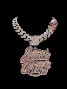 Colgante de Plata 925 con Letra Personalizada VVS Moissanite para Hombre, Joyería Hip Hop Iced Out, Pasa Prueba de Diamante - Product Image 2