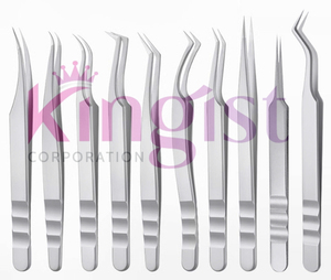 Ensemble de pinces à cils de 6 pièces avec étui magnétique, marque privée, meilleurs outils pour les cils, pinces pour extensions de cils - Product Image 5
