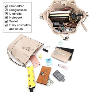 Sac fourre-tout en cuir véritable 2026 pour femme, sac à bandoulière vintage en cuir de vachette, sac seau personnalisé en cuir souple pour le shopping - Product Image 4