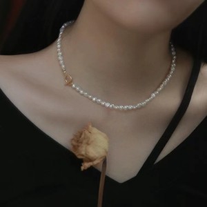 Elegante Collar de Doble Cadena con Perlas de Agua Dulce de 3-6 mm, Cadena Versátil para Clavícula, Nuevo Producto de Nicho - Product Image 5