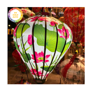 Linternas de seda impermeables, linternas de seda de bambú, luces decorativas para patio, jardín, boda, linternas de seda de Vietnam - Product Image 6