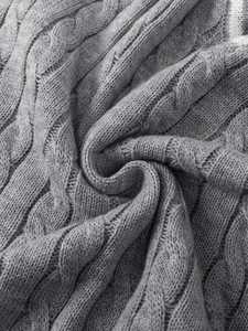 Gilet pull sans manches pour homme, style preppy, col en V, tricot torsadé, bordure à rayures contrastantes, décontracté, pour affaires, universitaire, cricket - Product Image 6