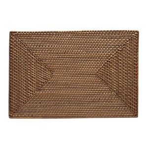 30x40cm Rectangular Bohemian Design Rattan <b>Placemats</b> Handmade Woven Natural Look 10mm Thick Wholesale Tableware Restaurant Table - Product Image 1