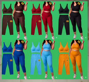 ชุดโยคะแบบรัดรูปสำหรับผู้หญิง เอวสูง กระชับสัดส่วน เหมาะสำหรับออกกำลังกาย ฟิตเนส ชุดออกกำลังกายสองชิ้น ผ้าสแปนเด็กซ์ แห้งเร็ว รับผลิตตามแบบ - Product Image 1