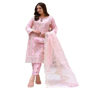 Colección de Organza bordada pesada de lujo para ropa de fiesta Lehnga Choli trajes paquistaníes vestido de novia indio Dr Haris Vol ELAF - Product Image 1