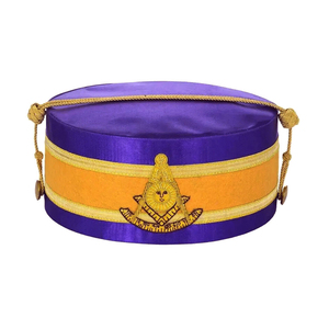 Nuevas Gorras de Corona Masónicas de Alta Calidad con Seda Roja, Bajo MOQ, Servicio OEM, Gorras de Regalia Masónica a Bajo Precio - Product Image 3