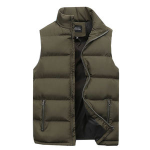 Premium Quality Men's 100% Polyester Windproof Fabric Puffer Vests Sleeveless Stand Collar Men's Puffer Vests At Low Price - Product Image 3