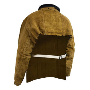 Veste de soudage fabriquée au Pakistan, vêtements de travail en cuir de qualité export, veste de soudage pour hommes et femmes, design ignifuge. - Product Image 4
