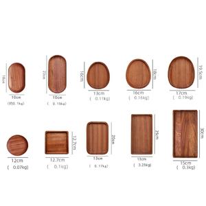 Bandeja de Servir Decorativa de Madera, Tabla de Servir Hecha a Mano, Bandeja Otomana para Desayuno, Té y Café, en Forma Ovalada - Product Image 2