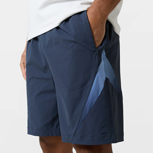 Ensemble de survêtement pour homme, color-block, manches longues, à capuche, fermeture éclair, sportif, léger, polyester, short d'été, séchage rapide, respirant - Product Image 3