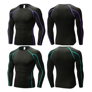 Wholesale Customizable Men's High Quality <b>Compression</b> T-<b>Shirt</b> Long Sleeve Breathable Tummy Control Body Shaper <b>Compression</b> <b>Shirt</b> - Product Image 1