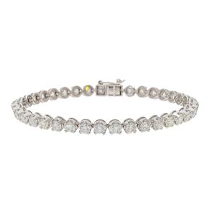 Bracelet de tennis luxueux en or 14 carats avec diamants taillés 7.98 carats Bracelets en diamant élégants Bracelets - Product Image 1
