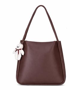 Brown Woven Genuine <b>Leather</b> Bucket <b>Bag</b> for Women Adjustable Shoulder/Cross-Body Strap Hasps Closure Large Capacity Durable - Product Image 1