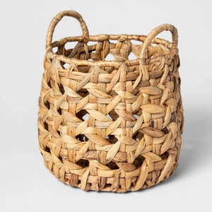 Customized Size Water Hyacinth <b>Basket</b> Set OEM ODM Handwoven Rectangular Storage Bin For <b>Shelf</b> Closet Organizer Factory Supply - Product Image 3