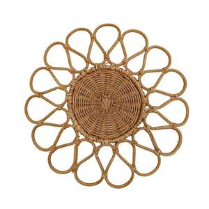 Elegante Plato de Ratán Floral de Vietnam, Mantel de Ratán Natural Hecho a Mano, Envío Rápido, Se Acepta Logotipo Personalizado - Product Image 3
