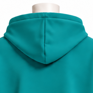 Teal Mens <b>Zip</b> Up <b>Hoodie</b> Chenille Letter Patch Heavyweight Fleece Oversized Casual Streetwear Sweatshirt with Kangaroo <b>Pockets</b> - Product Image 4