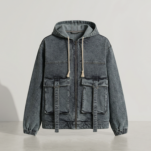 <b>Men</b>’s Casual Denim Jacket – Cotton Blend with Tencel Lyocell & <b>Stretch</b> Eco Comfort & Private Label Available - Product Image 1