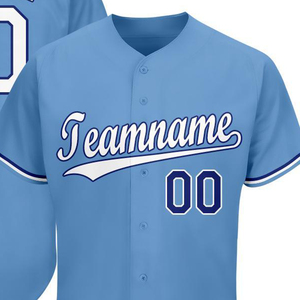 Maillot de baseball personnalisé par sublimation OEM, 100 % polyester, décontracté, avec boutons sur le devant, nom et numéro de l'équipe, style athlétique - Product Image 2
