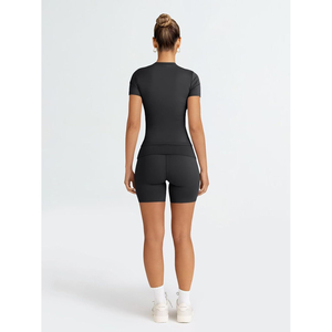 Hot Sale <b>Sexy</b> Club Crop Top Shorts <b>Sets</b> Women Summer Solid <b>Sets</b> Sleeveless Crop Top knitted two Pieces <b>Set</b> - Product Image 2