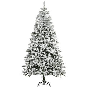 Sapin de Noël artificiel vert non éclairé de 7,5 pieds de haut, en pin floqué avec des branches réalistes - Product Image 2