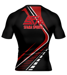Wholesale Custom Digital <b>Print</b> Anti-Bacterial Spandex/Polyester MMA Rash Guard for Men's Short Sleeve <b>Surfing</b> T-Shirt BJJ - Product Image 4
