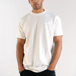 Camiseta de Manga Corta para Hombre, 100% Algodón, Estilo Casual, Color Sólido, Alta Calidad, Tejido de Punto, Superventas - Product Image 1