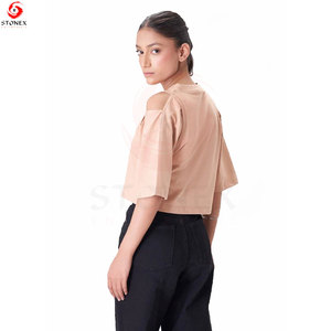 Women's Boxy <b>Crop</b> <b>Top</b> T-Shirt Regular Fit Premium Cotton Short Sleeve Breathable Eco-Friendly Fashion Tee for Casual Wear Custom - Product Image 1