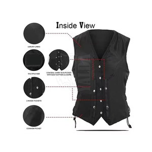 Chaleco de Moda de Piel Genuina de Buena Calidad para Mujer, Diseño Transpirable, Precio Razonable, Personalizable OEM - Product Image 5