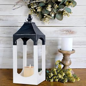 Trusted Manufacturer Fashionable Wooden <b>Lantern</b> <b>Candle</b> Holder With Strong Handle For Indoor Outdoor Decorative Lighting - Product Image 3