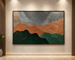 Handmade Hand-Painted Acrylic on <b>Canvas</b> Modern Minimalist Abstract Art with <b>Frame</b>-the ARTHUB by SHILPA RANDER - Product Image 1