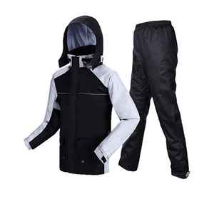 Traje Impermeable Universal para Adultos, Chaqueta con Capucha y Pantalones, Conjunto Rojo y Negro, Ropa Casual para Senderismo y Camping al Aire Libre - Product Image 5