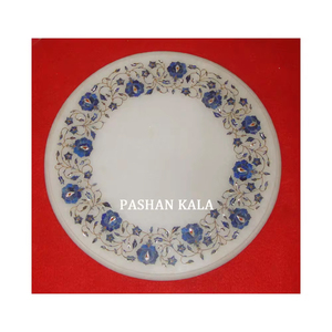 Nueva tapa con incrustaciones de mármol negro con mesa de comedor, decoración de muebles para el hogar, centro de café Natural con forma redonda, precio al por mayor - Product Image 3