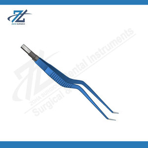 European Bayonet Angled Down Bipolar Forceps Fine Tip2.0mm Surgical <b>Instrument</b> for ENT <b>Neurosurgery</b> and Plastic Surgery - Product Image 5