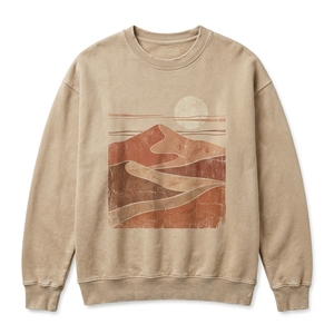 Sweat-shirt unisexe à col rond vintage, imprimé montagne rétro, pull décontracté pour homme, sweat-shirt d'hiver - Product Image 1