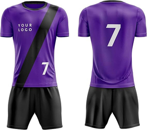 Purple Men <b>Soccer</b> Jersey Short Sleeve Crew Neck Sublimated Moisture Wicking Athletic Fit All Seasons Adult Sport Apparel - Product Image 1