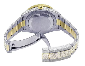Montre-bracelet VVS Moissanite, diamant, ton jaune, mécanique, automatique, de luxe, à la mode pour hommes, vente en gros - Product Image 5