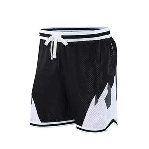 Pantalones Cortos de Baloncesto Cómodos con Cintura Elástica, Malla con Patrón Sólido, Estilo Casual, Impermeables y de Secado Rápido - Product Image 5