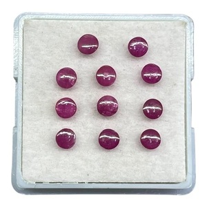 Rubí rojo natural de 3 mm, cabujón redondo, rubíes sueltos sin tratar, a precio de mayoreo, lote a granel para la fabricación de joyas, procedente de la India. - Product Image 2