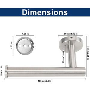 Portarotolo da Parete in Acciaio Inox SUS304 Premium Antiruggine per Bagno e Cucina, Porta Carta Igienica Singolo di Alta Qualità - Product Image 5