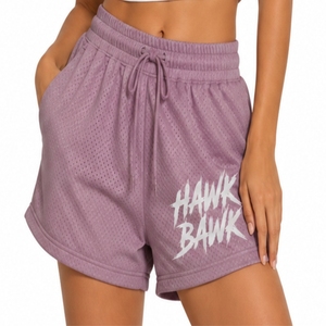 Shorts en maille pour femmes, légers, décontractés, avec cordon de serrage, taille élastique, coupe confortable et décontractée, style été léger - Product Image 1