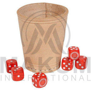 Handmade Custom Leather Eco-Friendly Modern Luxury Sport <b>Dice</b> Cups for Kid and Party Use - Product Image 2