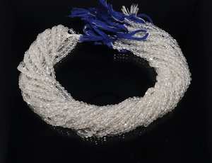 Cuentas de Cuarzo Cristal Blanco Natural AAA, Facetadas en Forma de Rondelle, 4-4.5MM, Cuentas de Piedras Preciosas de Cristal, 13 Pulgadas, Cuentas de Cristal Rondelle al por Mayor - Product Image 2