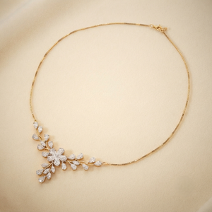 Collar de Diamantes con Corte Pera Cultivados en Laboratorio, Oro Sólido de 18K para Mujer, Certificado IGI, Joyería Romántica para Regalo de Boda o Compromiso - Product Image 1