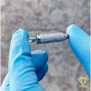 Pendentif de style hip-hop unisexe en argent sterling 925 avec moissanite, plaqué multi-couche, motif dessin animé, longueur 3 pouces, cadeau - Product Image 4