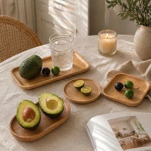 Plato de Servir Rectangular de Madera con Diseño Clásico, Portátil, Multifuncional y Flexible, Acabado en Laca y Aceite - Product Image 5