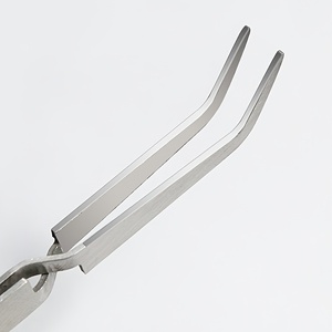 Pince à ongles avec embout incurvé 14,5 cm en acier inoxydable, outil repousse-cuticules plat réutilisable pour manucure - Product Image 2
