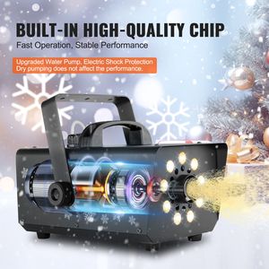 Máquina de Nieve de Alta Potencia de 800W con 8 Luces LED RGB, Control Remoto, Sistema de Equipo para Escenario con Efecto de Copos de Nieve - Product Image 3