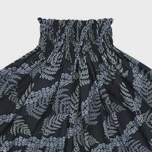 Jupe de danse Hula de prestige, motif bicolore d'inspiration vintage, coupe décontractée, mode resort, tissu en mélange de coton doux - Product Image 2