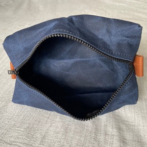 Trousse de Toilette en Cuir et Toile Imperméable, Organisateur de Voyage, Trousse de Rangement Cosmétique, Étui de Voyage pour Hommes LCTB-0037 - Product Image 1